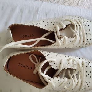 Torrid size 8 off white sneakers. New. Never worn.
